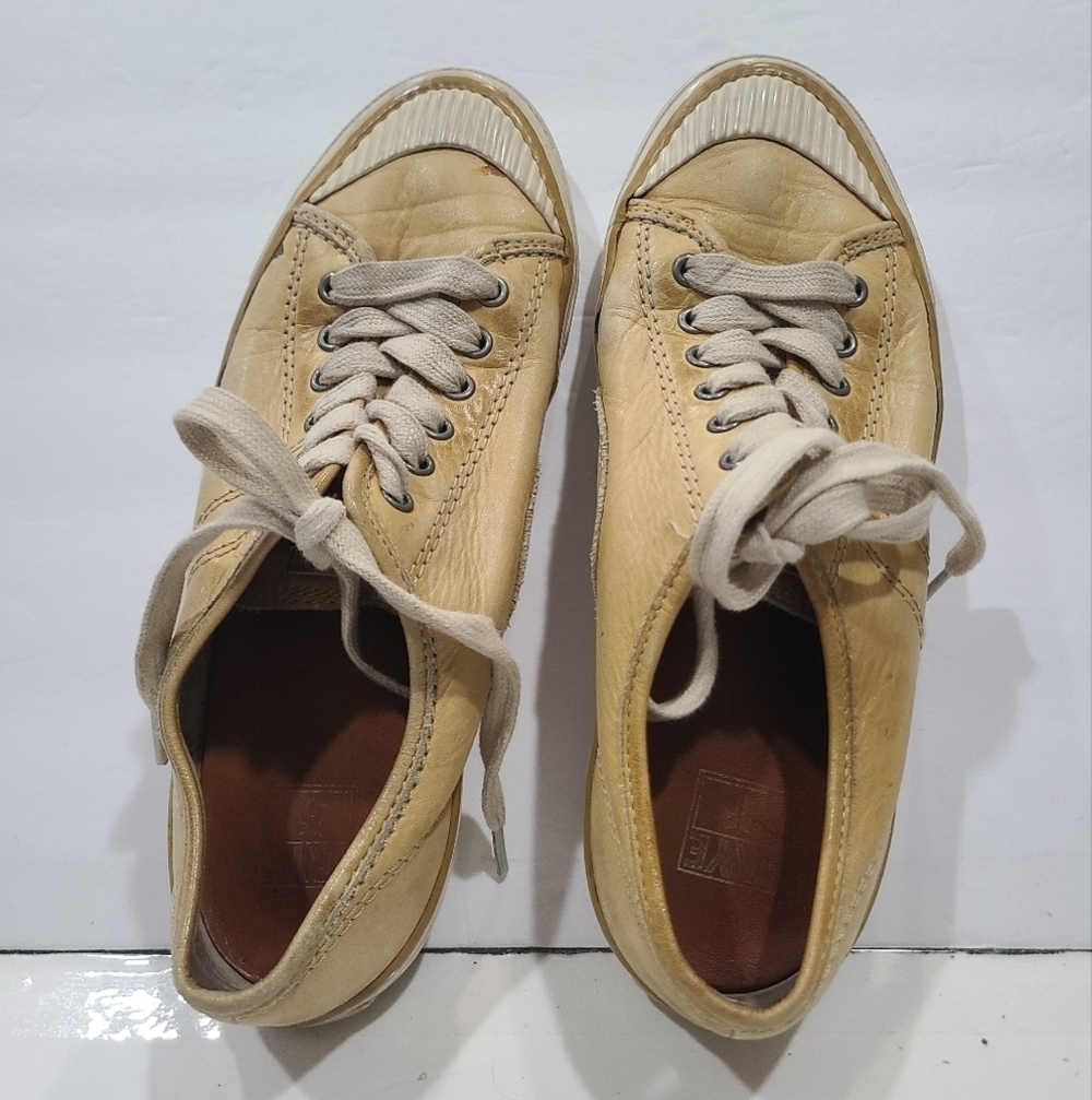 Frye Tan Casual Lace Up Sneakers Sz.6M - Picture 6 of 10